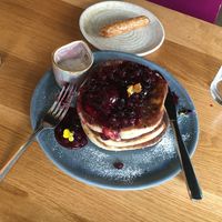 Pancakes and sausage at Mildreds - Kings Cross in North London
