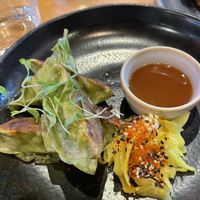 Spinach dumplings were great!  at Mildreds - Kings Cross in North London