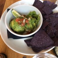 Smashed avocado with lime and corn chips at Mildreds - Kings Cross in North London