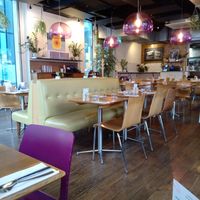 Inside the restaurant at Mildreds - Kings Cross in North London