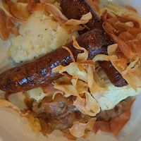 Fennel sausage & mash at Mildreds - Kings Cross in North London