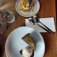 Cheesecake and chocolate cake at Mildreds - Kings Cross in North London