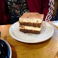 White chocolate tiramisu, large enough to feed about 3 people! at Mildreds - Kings Cross in North London