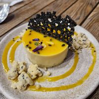 Mango passionfruit cheescake at Mildreds - Kings Cross in North London
