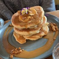 Biscoff and banana pancakes  at Mildreds - Kings Cross in North London