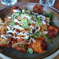 Spicy tofu on kimchi rice at Mildreds - Kings Cross in North London