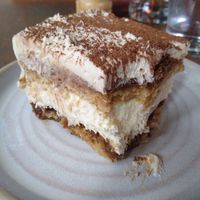 White chocolate tiramisu at Mildreds - Kings Cross in North London