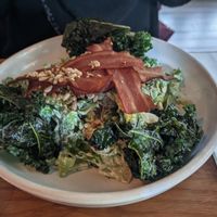 grilled roman artichoke & hemp caesar salad at Mildreds - Kings Cross in North London