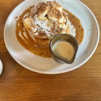 Banana biscoff pancakes   at Mildreds - Kings Cross in North London