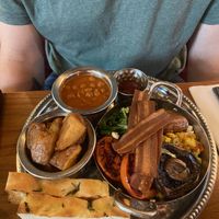 Big English breakfast! The beans, greens and tofu were the highlights 😋  at Mildreds - Kings Cross in North London