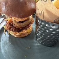 Korean burger  at Mildreds - Kings Cross in North London