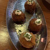 Arancini Rossi (Fried ‘Chorizo’ Risotto Balls)  at Mildreds - Kings Cross in North London