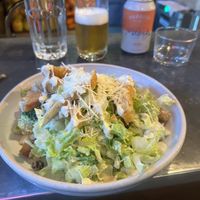  Vegan caesar salad, local beer, and a cheesecake I failed to photo….💚  at Mildreds - Kings Cross in North London