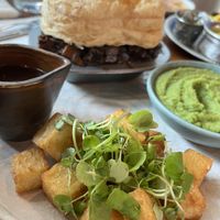 Look at that puff pastry on the mushroom pie!  at Mildreds - Kings Cross in North London