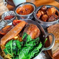 The full English at Mildreds - Kings Cross in North London