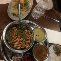 The over hot curry and spicy hot rice , looks good but wasn’t!  at Mildreds - Kings Cross in North London