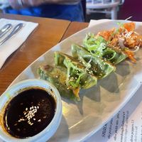 Kimchi and spinach gyozas   at Mildreds - Kings Cross in North London