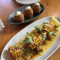  Chorizo croquettes and corn ribs    at Mildreds - Kings Cross in North London