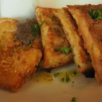 Mock Chicken and Waffles with Mushroom Bourbon Gravy at Mildreds - Kings Cross in North London