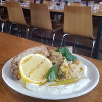 Grilled artichoke starter at Mildreds - Kings Cross in North London