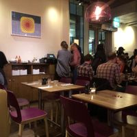 Staff glued to computer screens instead of keeping an eye on customers  at Mildreds - Kings Cross in North London