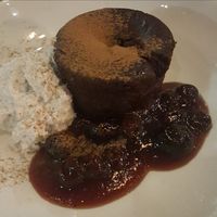 Chocolate and cherry dessert at Mildreds - Kings Cross in North London