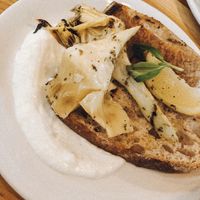 Artichoke, crostini & aioli at Mildreds - Kings Cross in North London