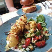 'Chicken' skewers at Mildreds - Kings Cross in North London