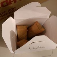 Vegan 'egg' rolls, which are even better with spicy mustard. at Scotts Valley Chinese Cuisine in Scotts Valley