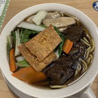 Herbal soup with noodles at Su Xin Vegetarian 素心小厨 in North Singapore