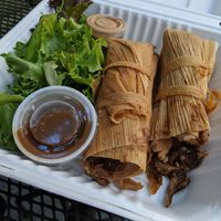 Vegan tamales at La Guinguette in Black Mountain