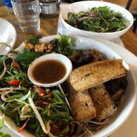 Vegan Budda Bowl (with Tofu) & Vegan salad at Kai Whakapai Cafe and Bar  in Wanaka