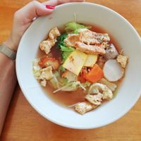 Noodle soup 40baht at Hongming Vegetarian Food in Krabi