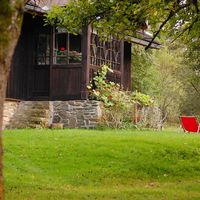 Backyard at Swystowy Sad in Wysowa-zdroj