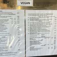 Huge vegan menu  at Phuket Thai in Mount Shasta