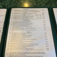 Vegan Menu at Phuket Thai in Mount Shasta