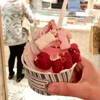 Italian gelato with lots of toppings  at Yorica in London