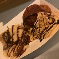 Chocolate ice cream, pancake HEAVEN. at Yorica in London