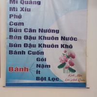 Menu at Phuc Vu Cac Mon An in Da Nang