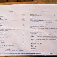 Drinks menu. All kind of coffee and other (warm) drinks with soy/almond/oat milk options at Koffie&Koffie in Ede