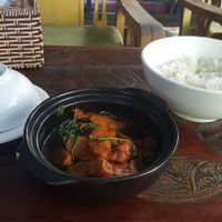 Veggie fish and rice at Am Vegetarian & Hideaway in Hoi An