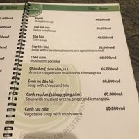 Menu at Am Vegetarian & Hideaway in Hoi An