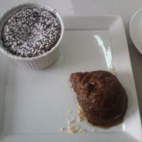 The EXCELLENT 'coulant de chocolate'. Not only the chef studied in France, he also took the best of it, and made it better.
(The fig ice-cream is better if you really like the taste and texture of fig, otherwise, I'd suggest the lucuma flavour) at Seitan Urban Bistro in Lima