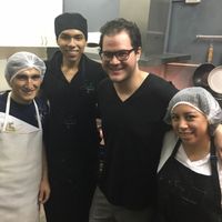 Satiago and his team at Seitan Urban Bistro in Lima