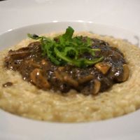 Porcon mushroom risotto.  at Seitan Urban Bistro in Lima