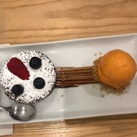 Chocolate cake with lucuma ice cream 🤤  at Seitan Urban Bistro in Lima