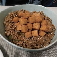 rice with tofu at Seitan Urban Bistro in Lima