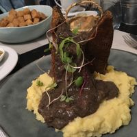 seitan with champignons sauce at Seitan Urban Bistro in Lima