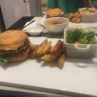 Very satisfying burger  at Seitan Urban Bistro in Lima