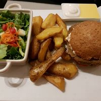seitan burger  at Seitan Urban Bistro in Lima